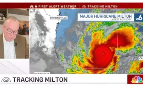 Es un huracán horroroso”: meteorólogo no puede contener las lágrimas mientras alerta sobre el huracán Milton