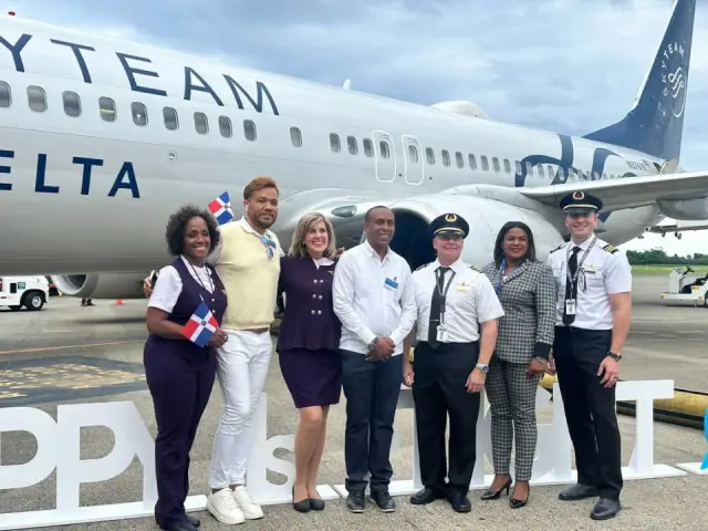 AERODOM recibe el vuelo inaugural de nueva ruta diaria entre Atlanta y Puerto Plata junto a Delta Airlines