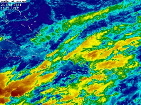 Siguen las lluvias en gran parte del país para este lunes 23 de diciembre