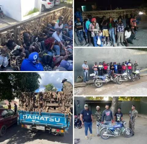 Detienen a 24 nacionales haitianos sin documentos que eran trasladados en un camión