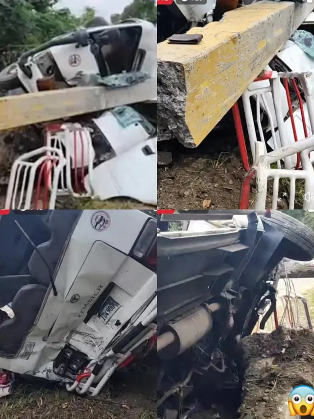 OCHO PERSONAS HERIDAS EN ACC1DENTE ENTRE JEEPETA Y MINIBUS EN KM 56 AUTOPISTA DUARTE.