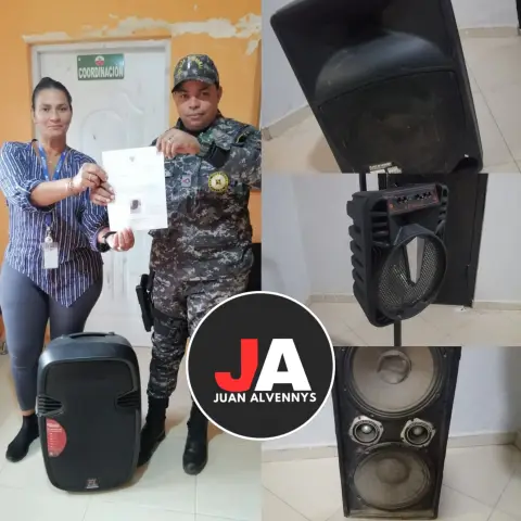 Incautan bocinas por contaminación sonora en barrios de Dajabón