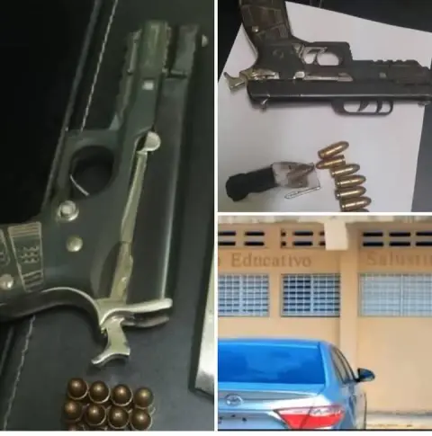 ESTUDIANTE HAITIANA LLEVA ARMA DE FUEGO A ESCUELA EN SANTIAGO