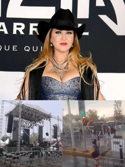 Se despl0ma escenario en México donde se iba a presentar Alicia Villareal; reportan varios her1dos...