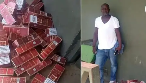 Detienen nacional haitiano que llevaba contrabando de cigarrillos en el maletero de autobús.