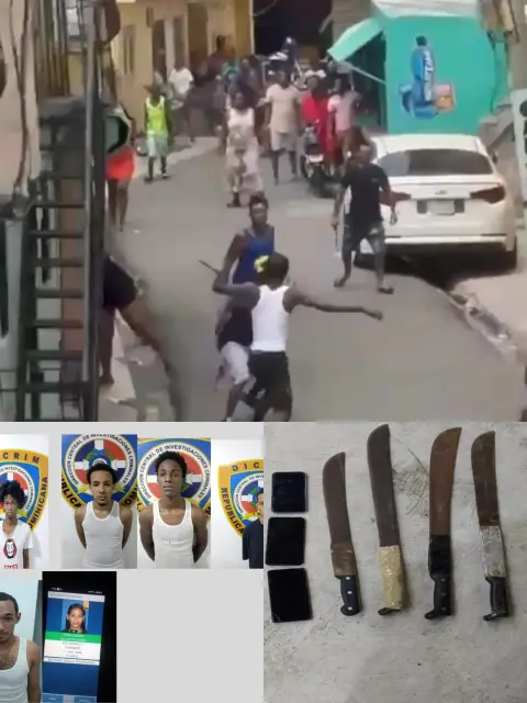 Policía apresa a nueve personas involucradas en riña con machetes