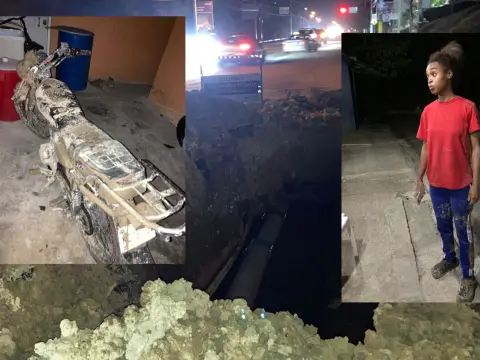 tras caer en hoyo dejado Abierto