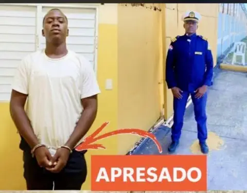 El agente penitenciario Reilin Beltré Paulino, fue apresado,