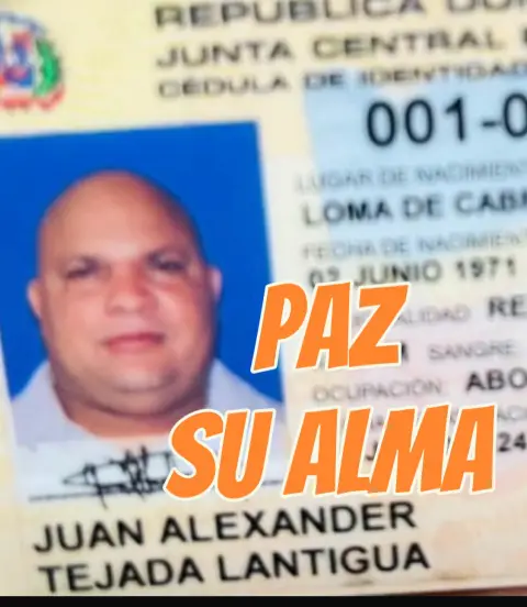 Juan Alexander Tejada Lantigua, de 54 años.